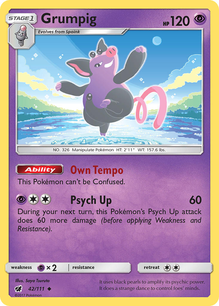 Grumpig — illustrated card