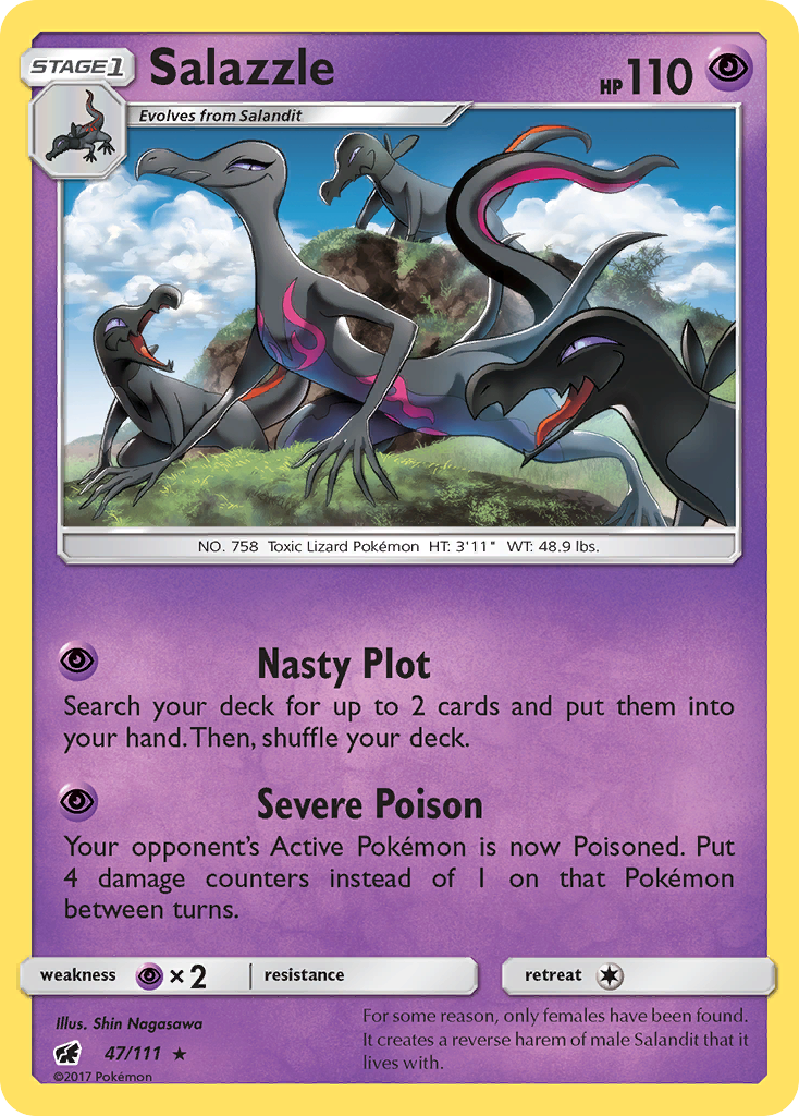 Salazzle — illustrated card