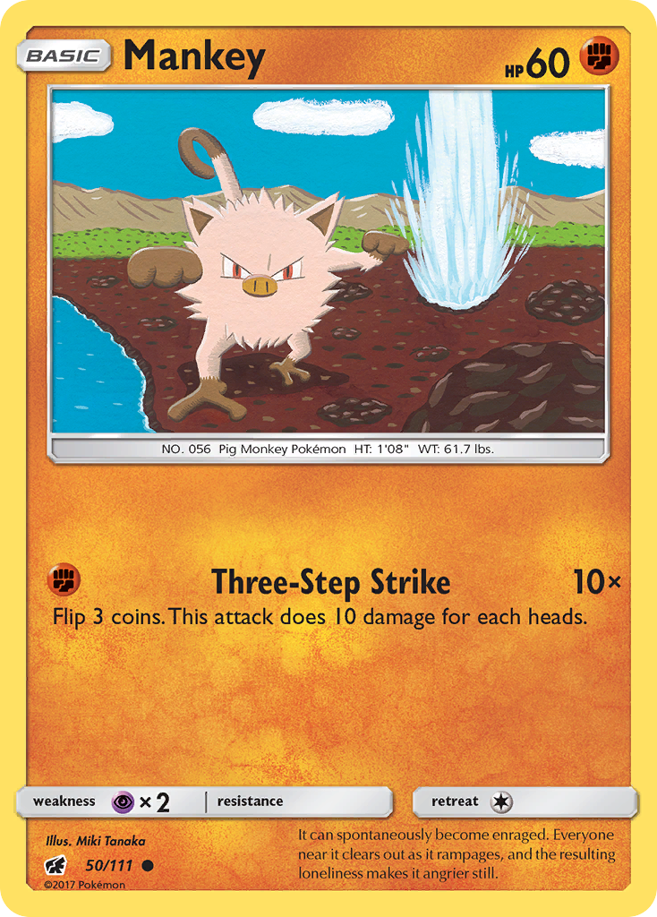 Mankey — illustrated card