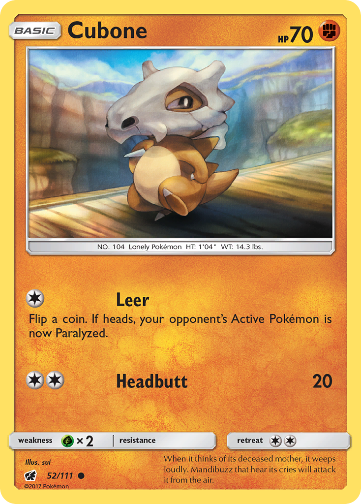 Cubone — illustrated card
