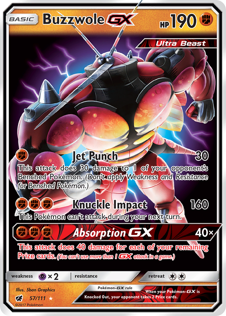 Buzzwole-GX — illustrated card