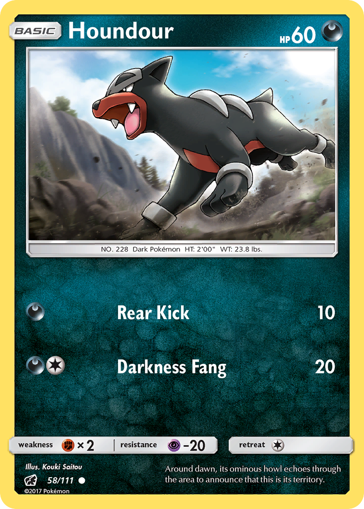 Houndour — illustrated card