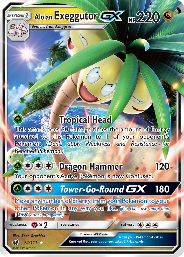Alolan Exeggutor-GX — illustrated card