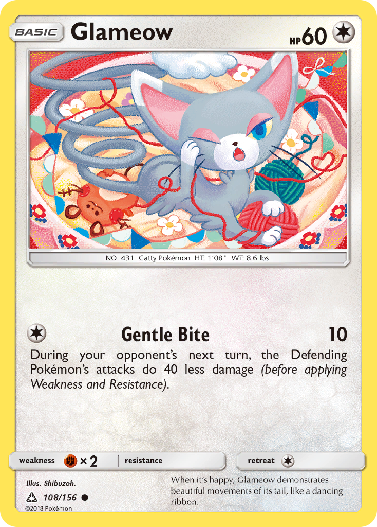 Glameow — illustrated card