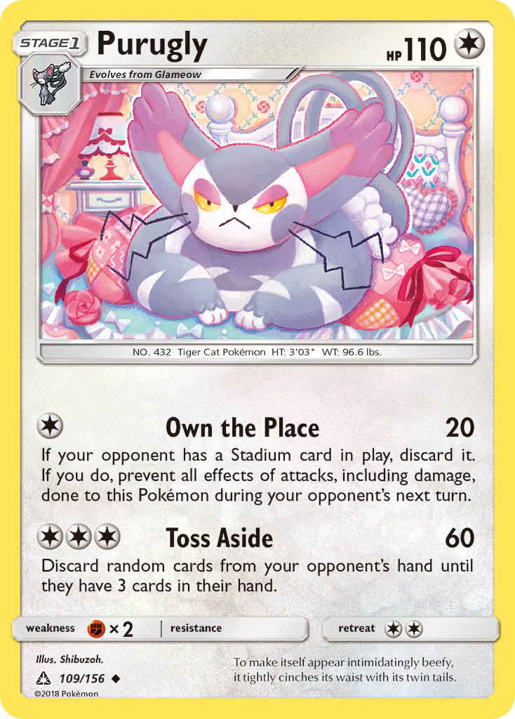 Purugly — illustrated card