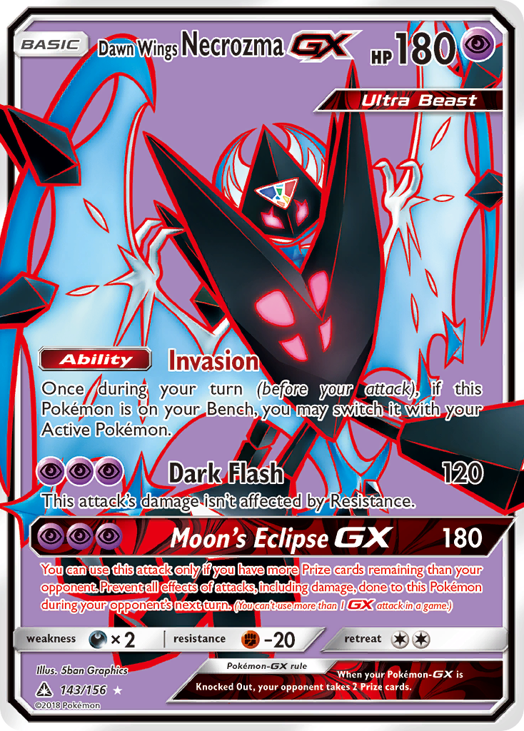 Dawn Wings Necrozma-GX — illustrated card