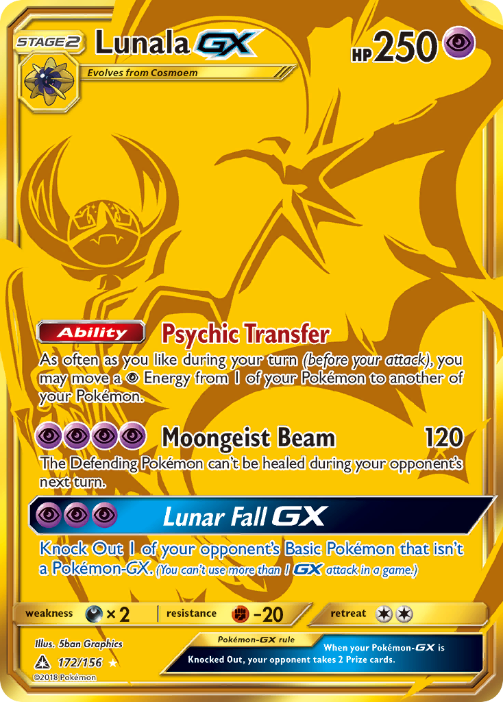 Lunala-GX — illustrated card