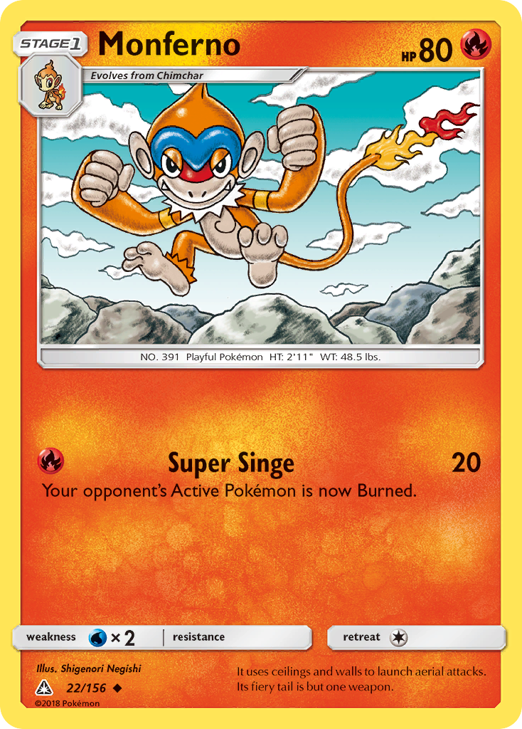 Monferno — illustrated card