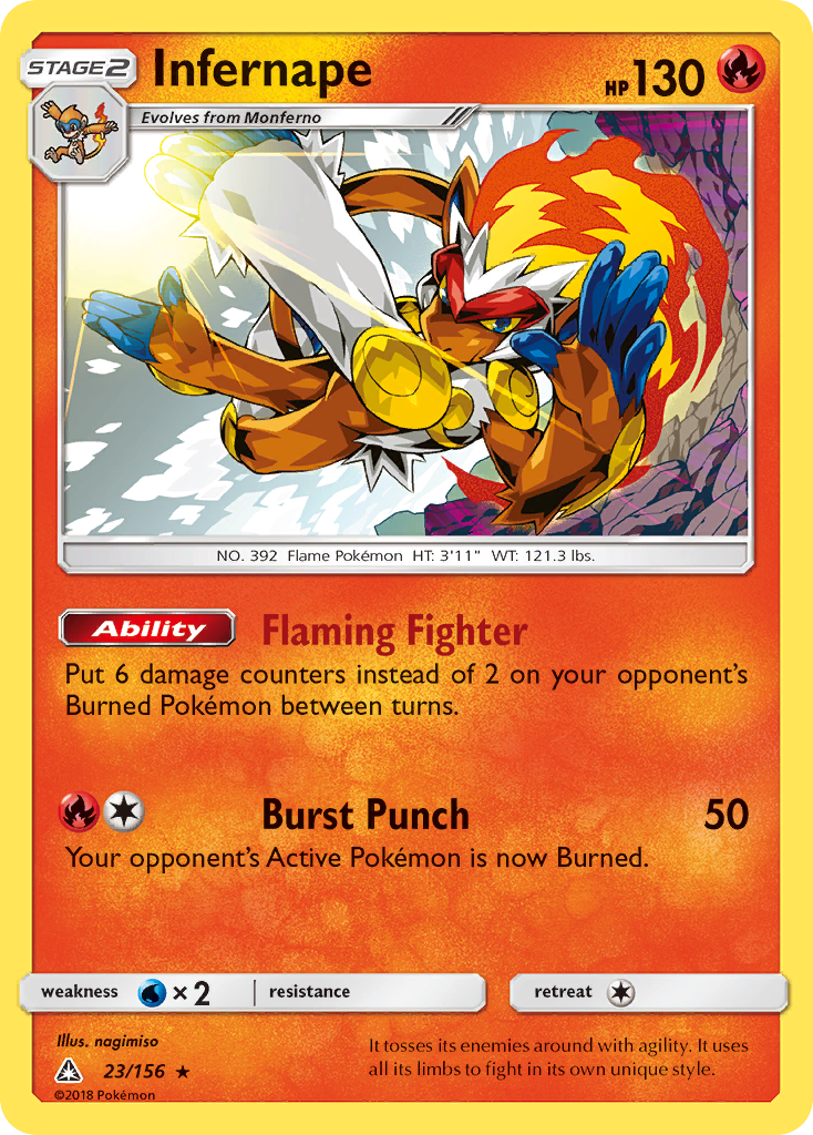 Infernape — illustrated card