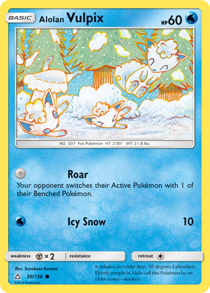 Alolan Vulpix — illustrated card