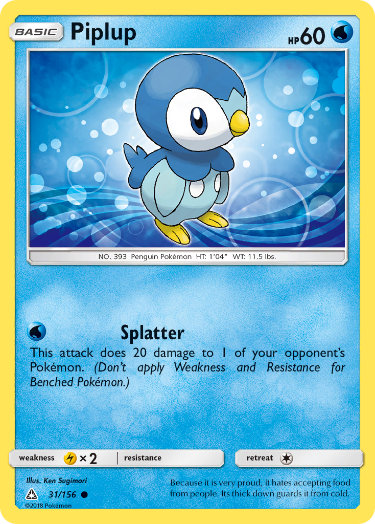 Piplup — illustrated card