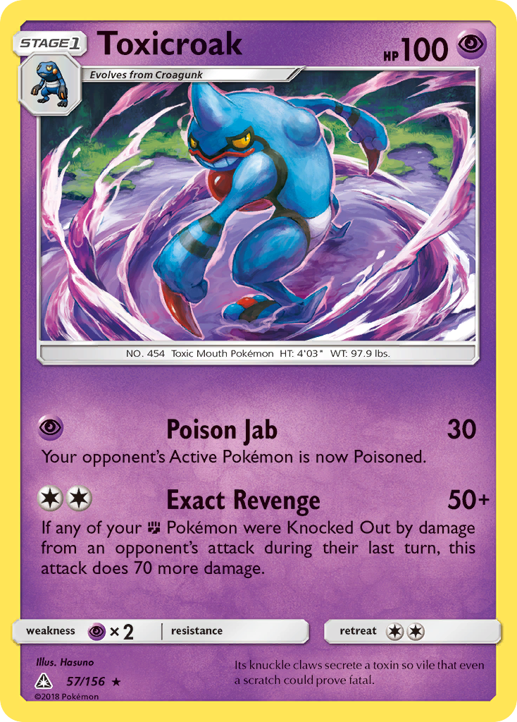Toxicroak — illustrated card