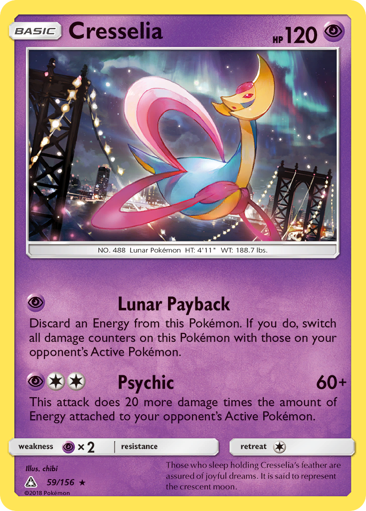 Cresselia — illustrated card