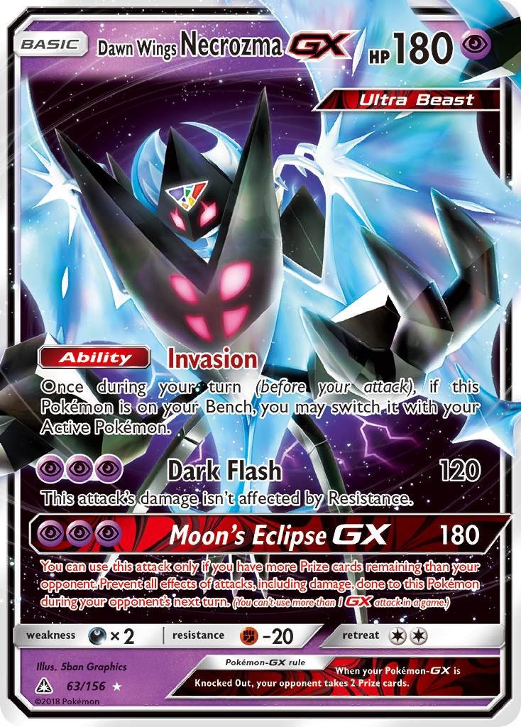 Dawn Wings Necrozma-GX — illustrated card