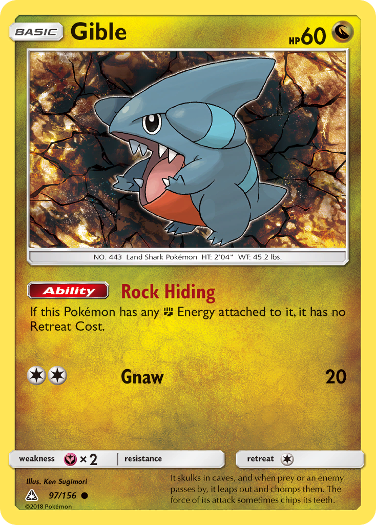 Gible — illustrated card