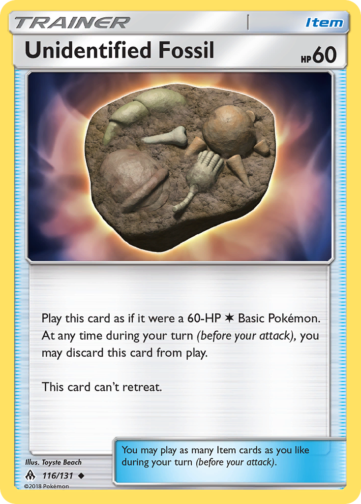 Unidentified Fossil — illustrated card