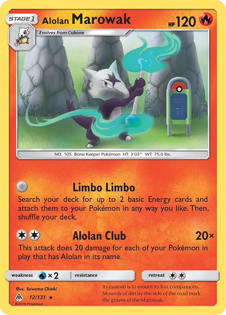Alolan Marowak — illustrated card