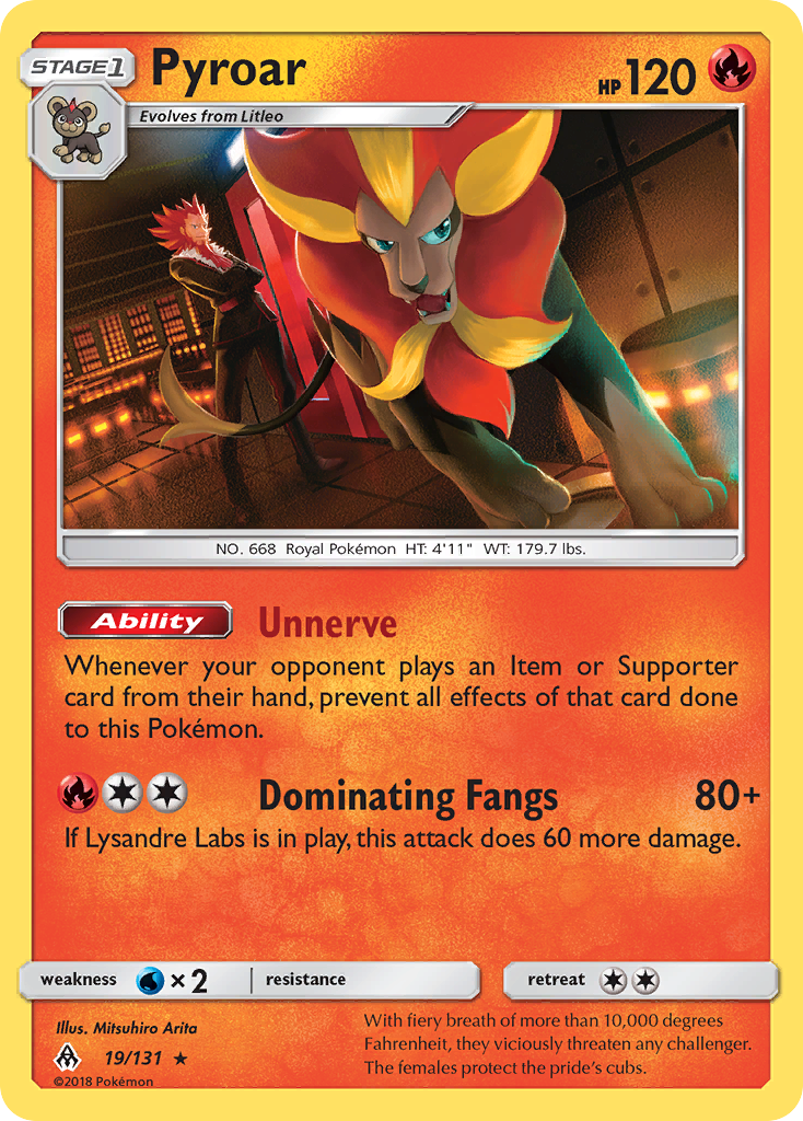 Pyroar — illustrated card