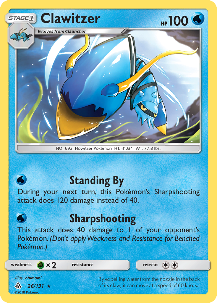 Clawitzer — illustrated card