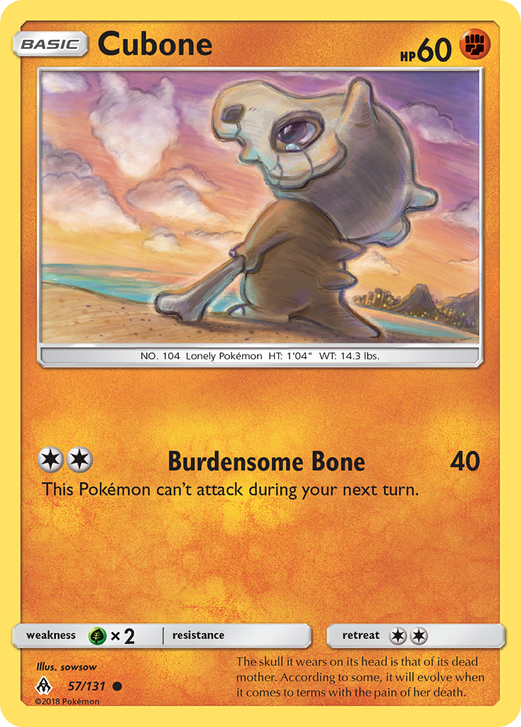 Cubone — illustrated card