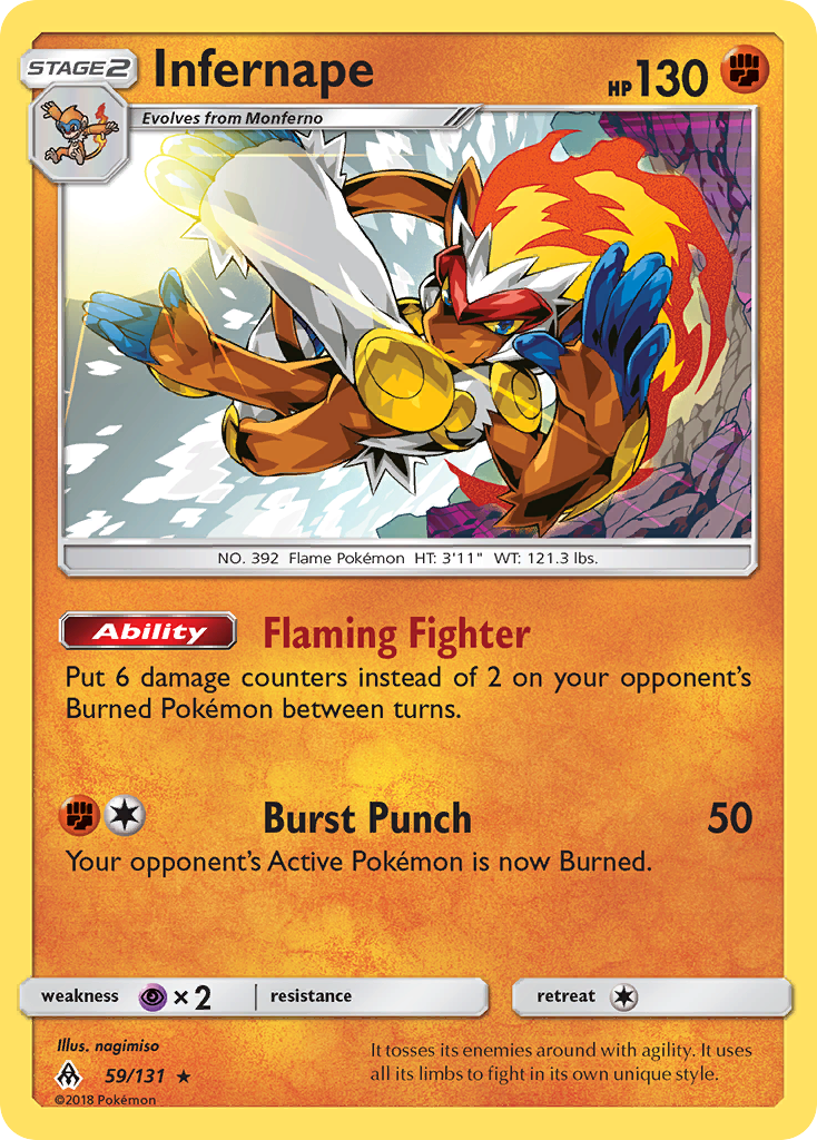 Infernape — illustrated card