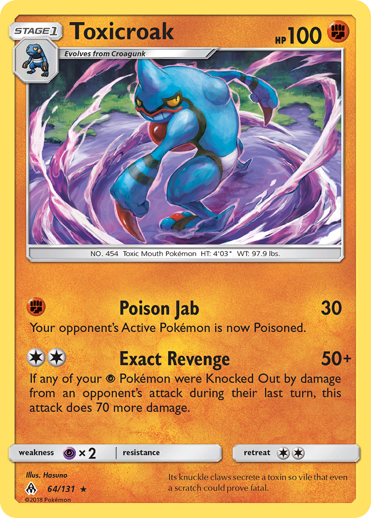 Toxicroak — illustrated card