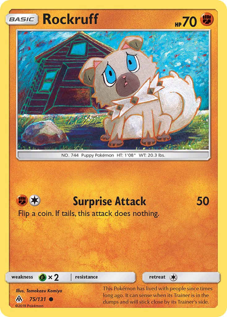 Rockruff — illustrated card