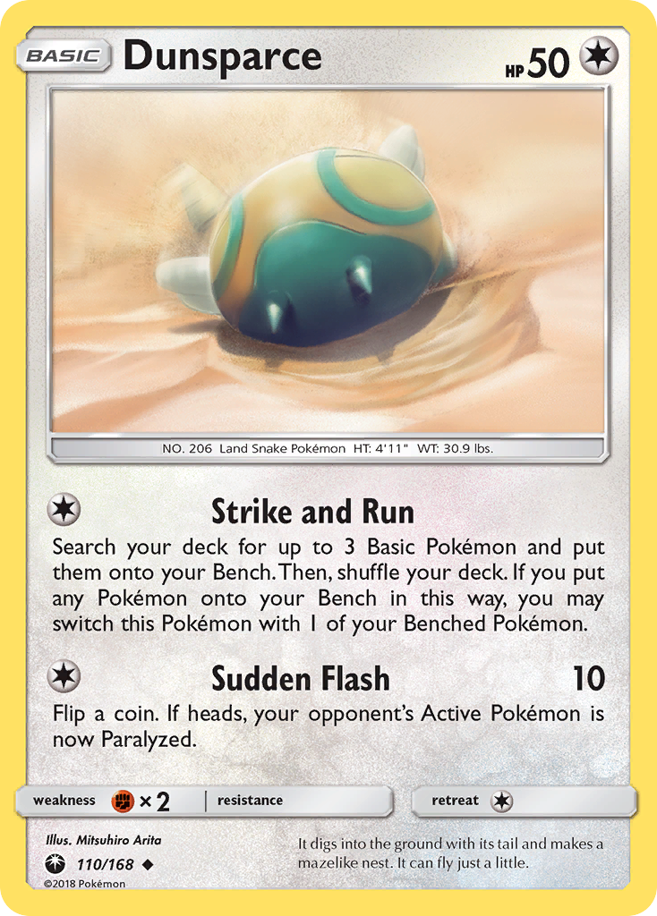 Dunsparce — illustrated card
