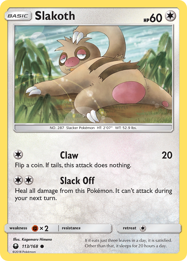 Slakoth — illustrated card