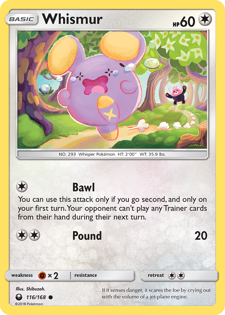 Whismur — illustrated card