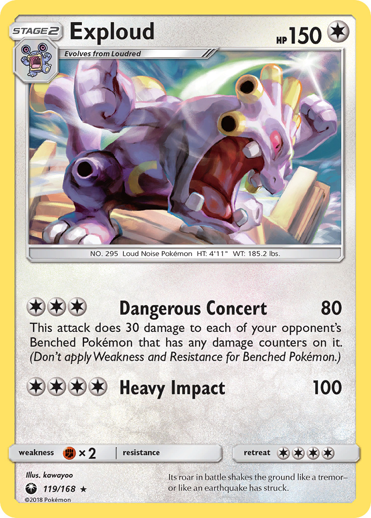 Exploud — illustrated card