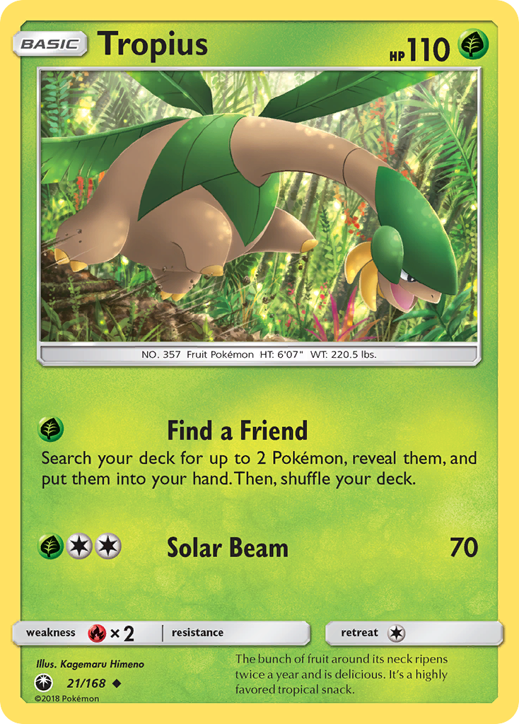 Tropius — illustrated card