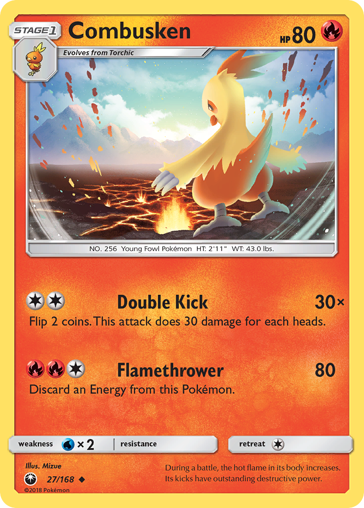 Combusken — illustrated card
