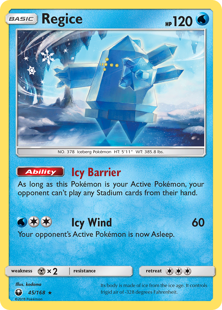 Regice — illustrated card