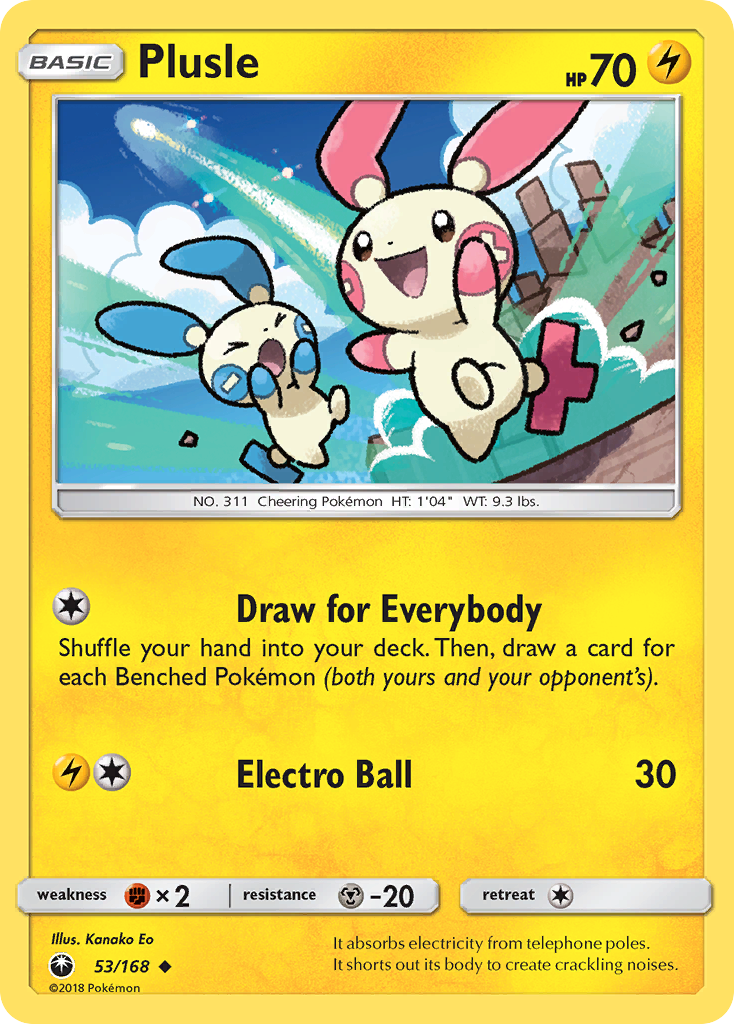 Plusle — illustrated card