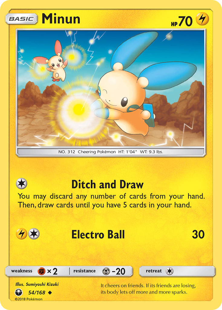 Minun — illustrated card