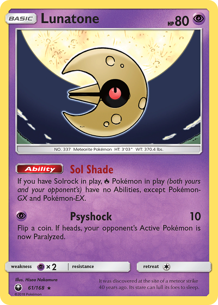 Lunatone — illustrated card