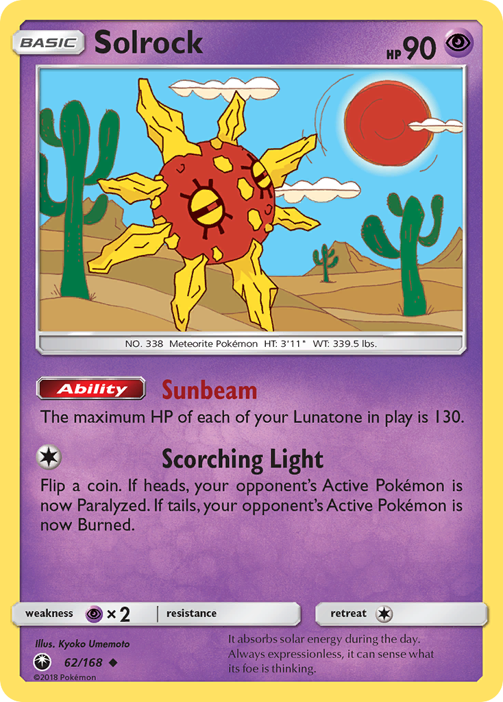 Solrock — illustrated card