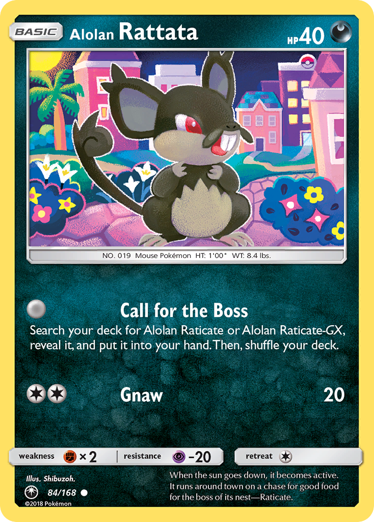 Alolan Rattata — illustrated card