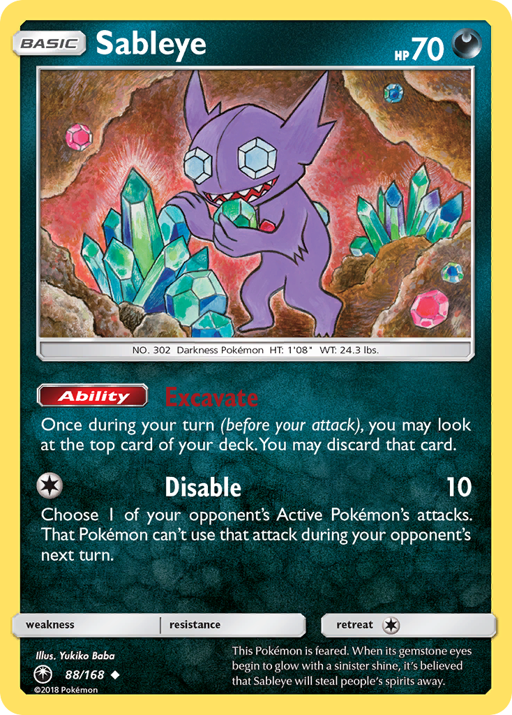 Sableye — illustrated card