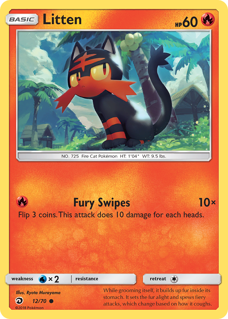 Litten — illustrated card