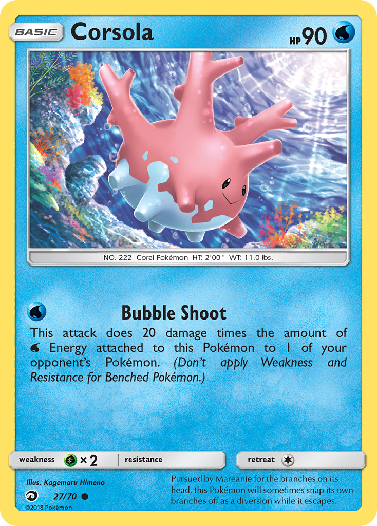 Corsola — illustrated card
