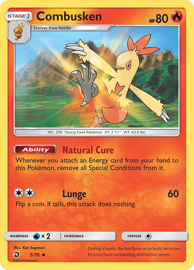 Combusken — illustrated card