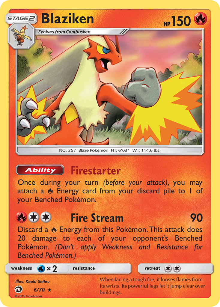 Blaziken — illustrated card