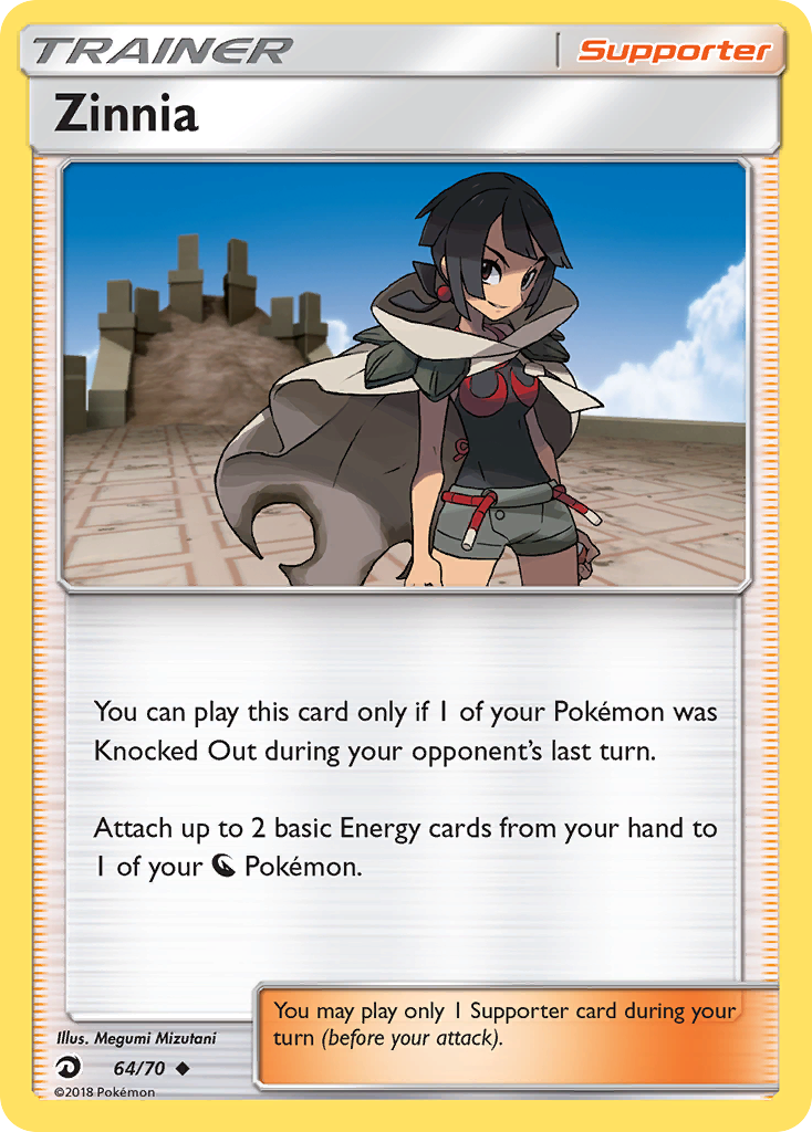 Zinnia — illustrated card