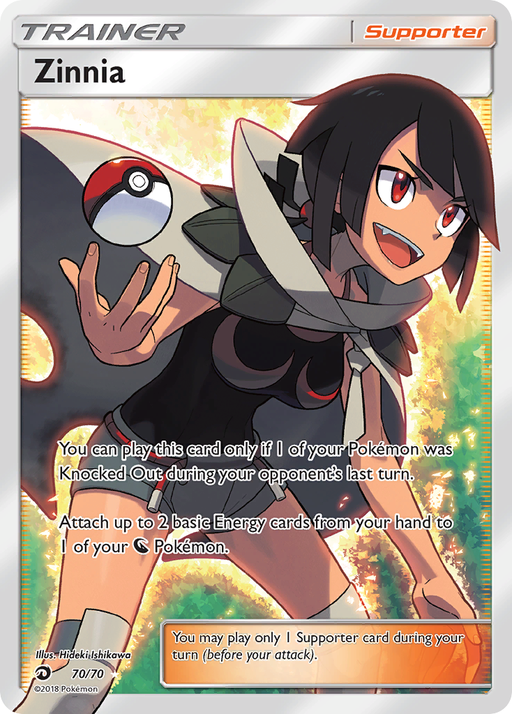 Zinnia — illustrated card