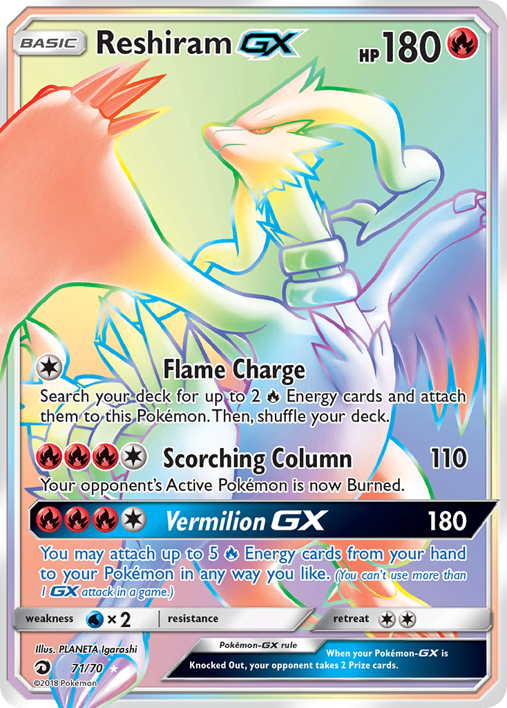 Reshiram-GX — illustrated card