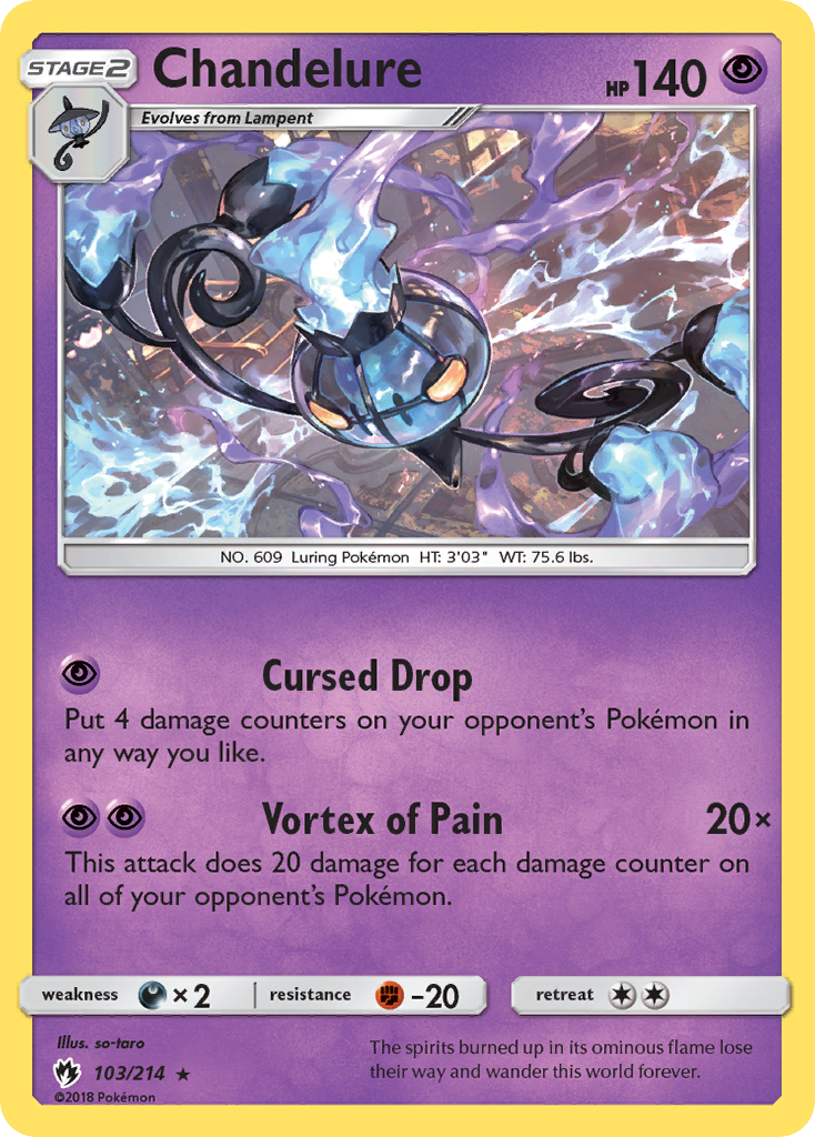 Chandelure — illustrated card