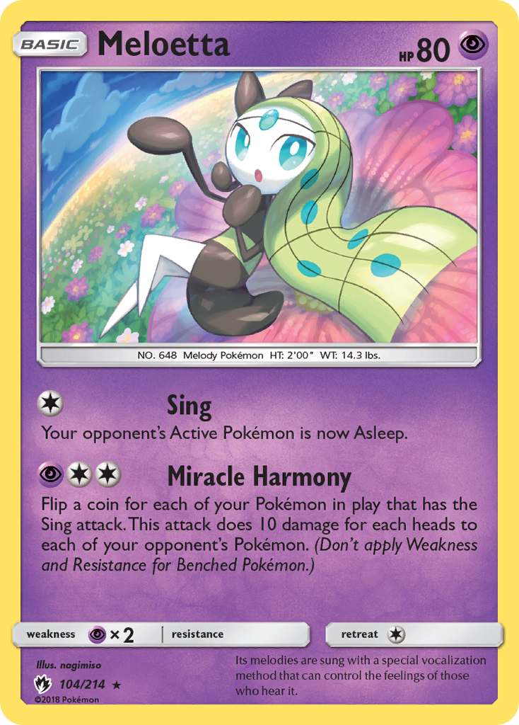 Meloetta — illustrated card