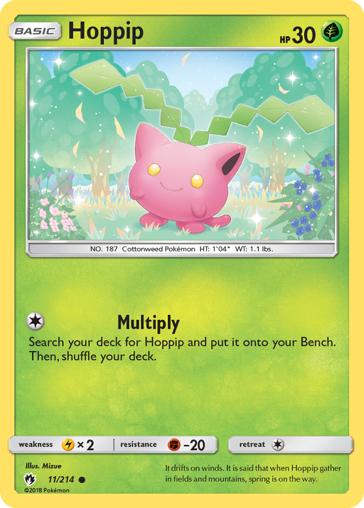 Hoppip — illustrated card